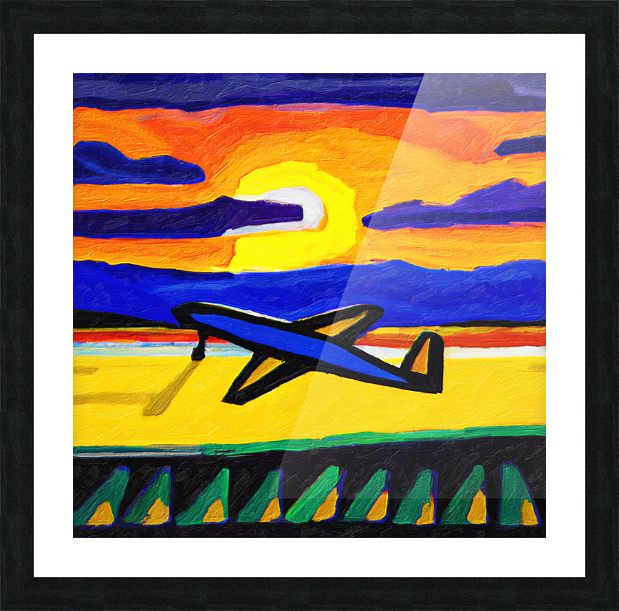 Runway at Sunset Picture Frame print