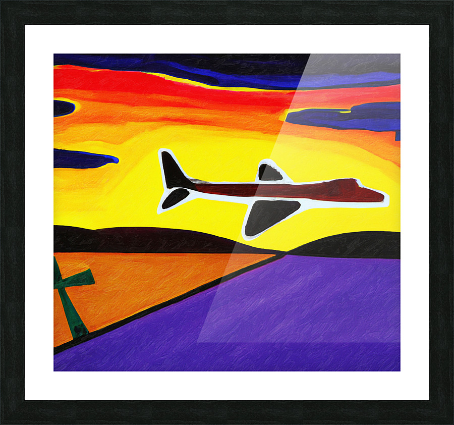 Sunset Takeoff Picture Frame print