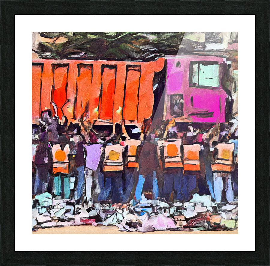 Sanitation Strike Picture Frame print
