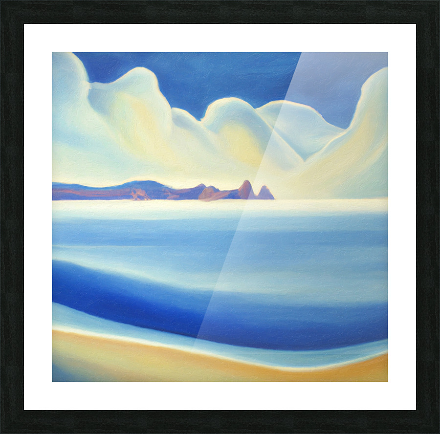 Big Clouds from the Beach Picture Frame print