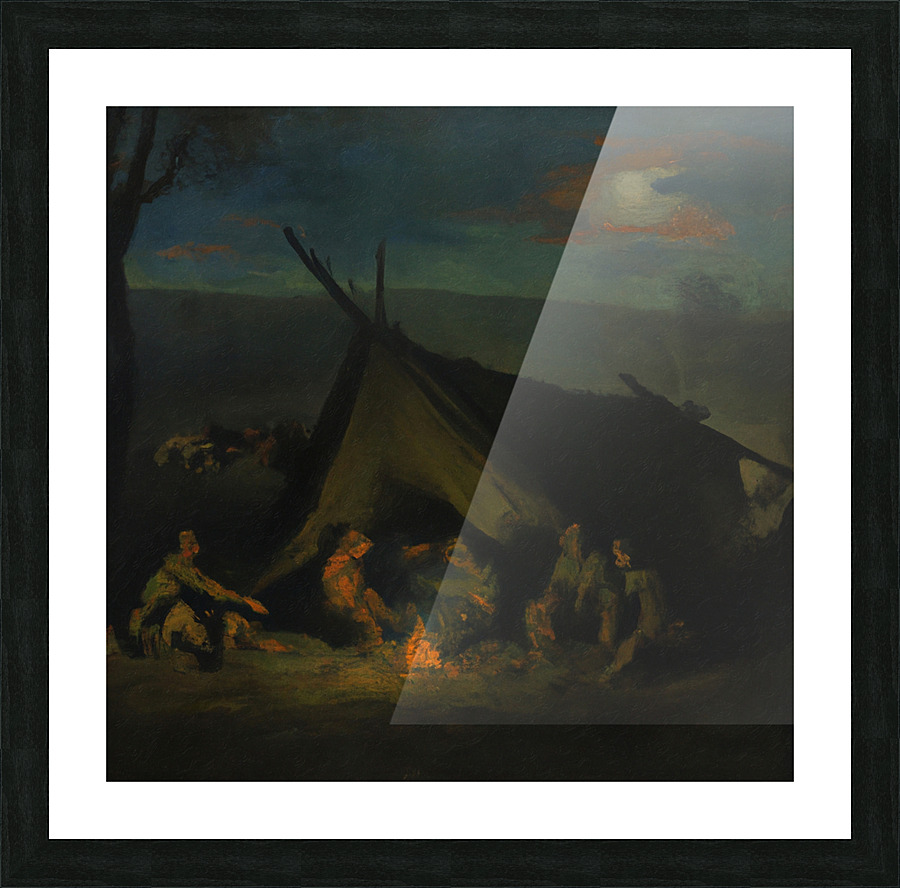 Evening Campfire Picture Frame print