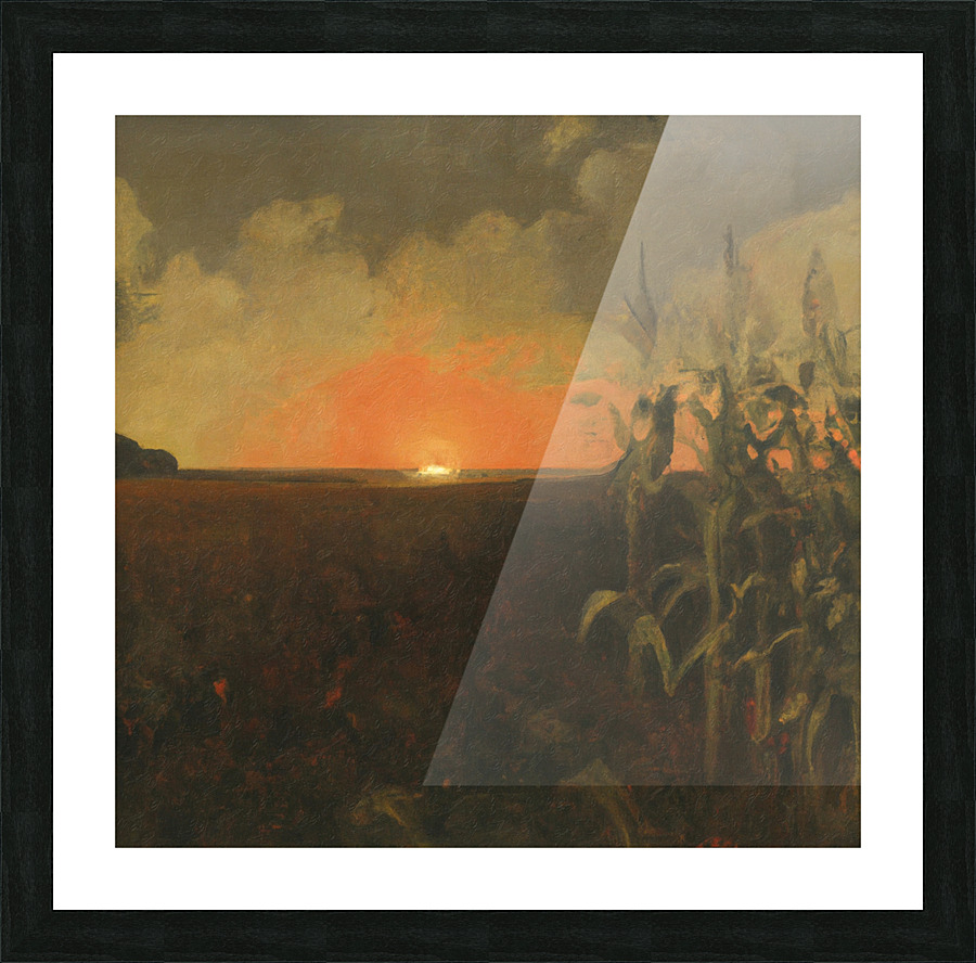 Cornfield at Sunset Picture Frame print
