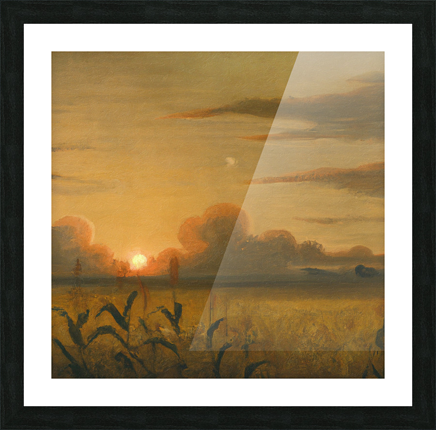 Cornfield at Sunset III Picture Frame print