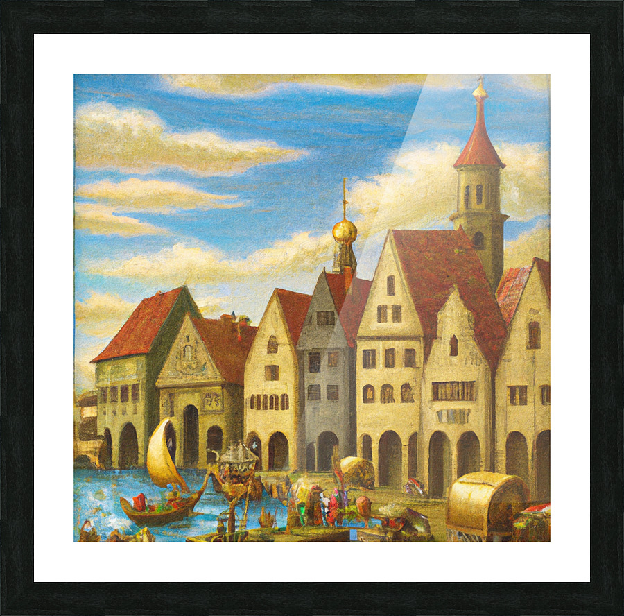 Flemish Landing Picture Frame print