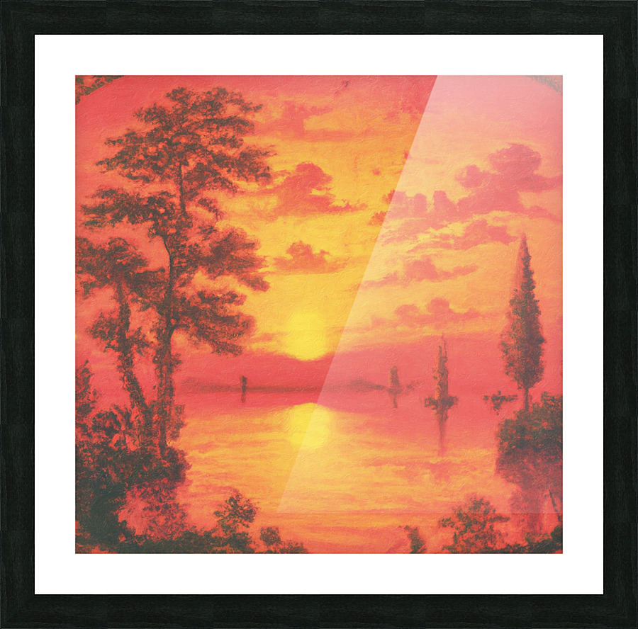 Sunset on Lake Abilene Picture Frame print