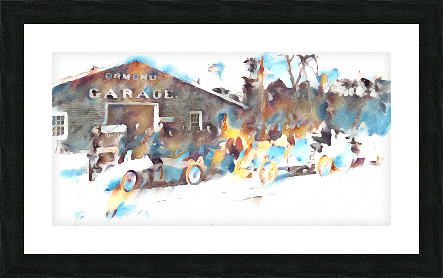 Ormond Garage Picture Frame print