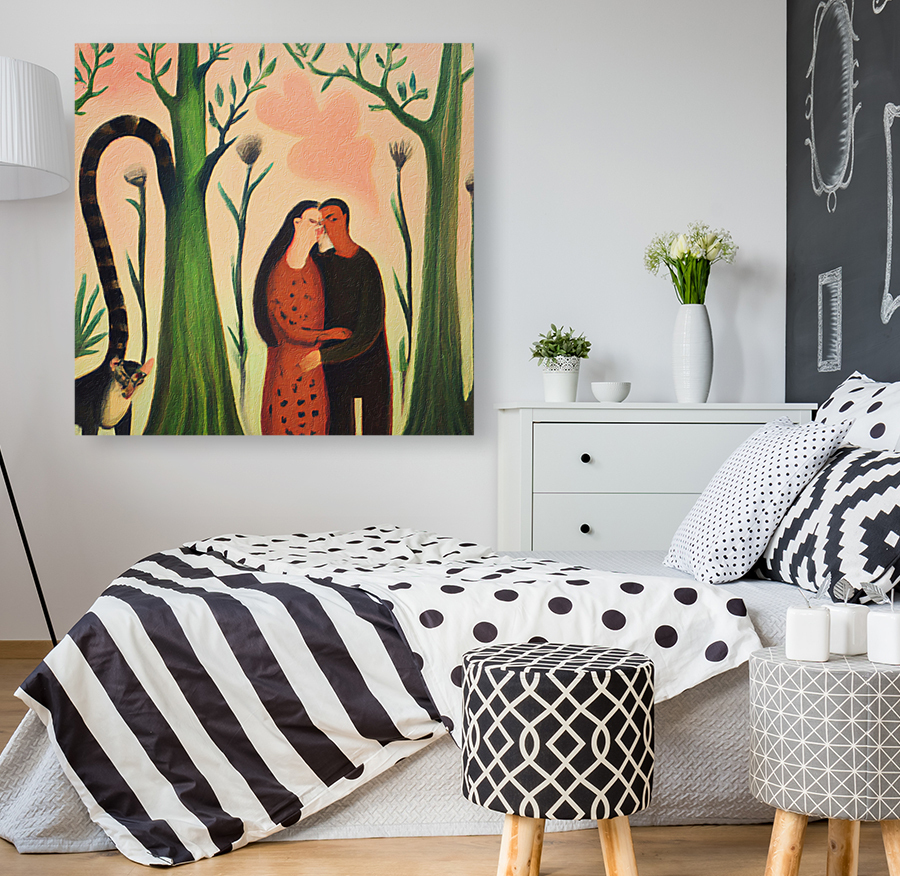 Two Lovers in a Forest Reproduction