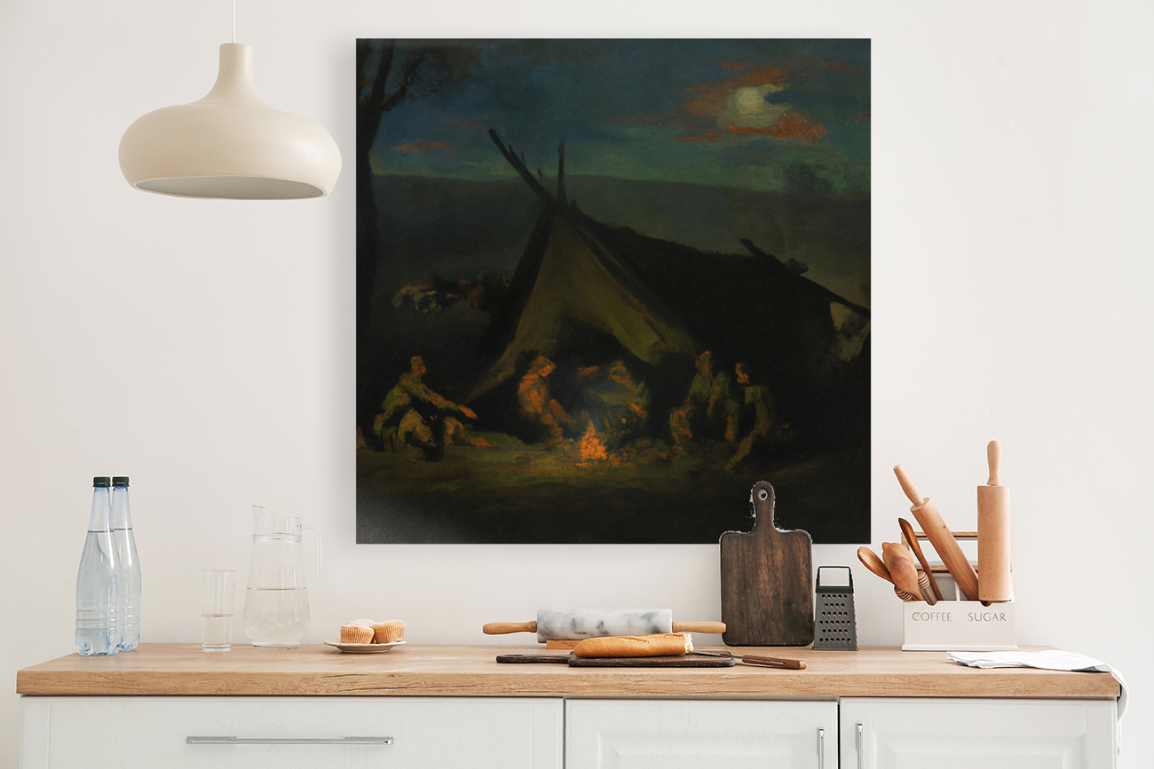 Evening Campfire Reproduction