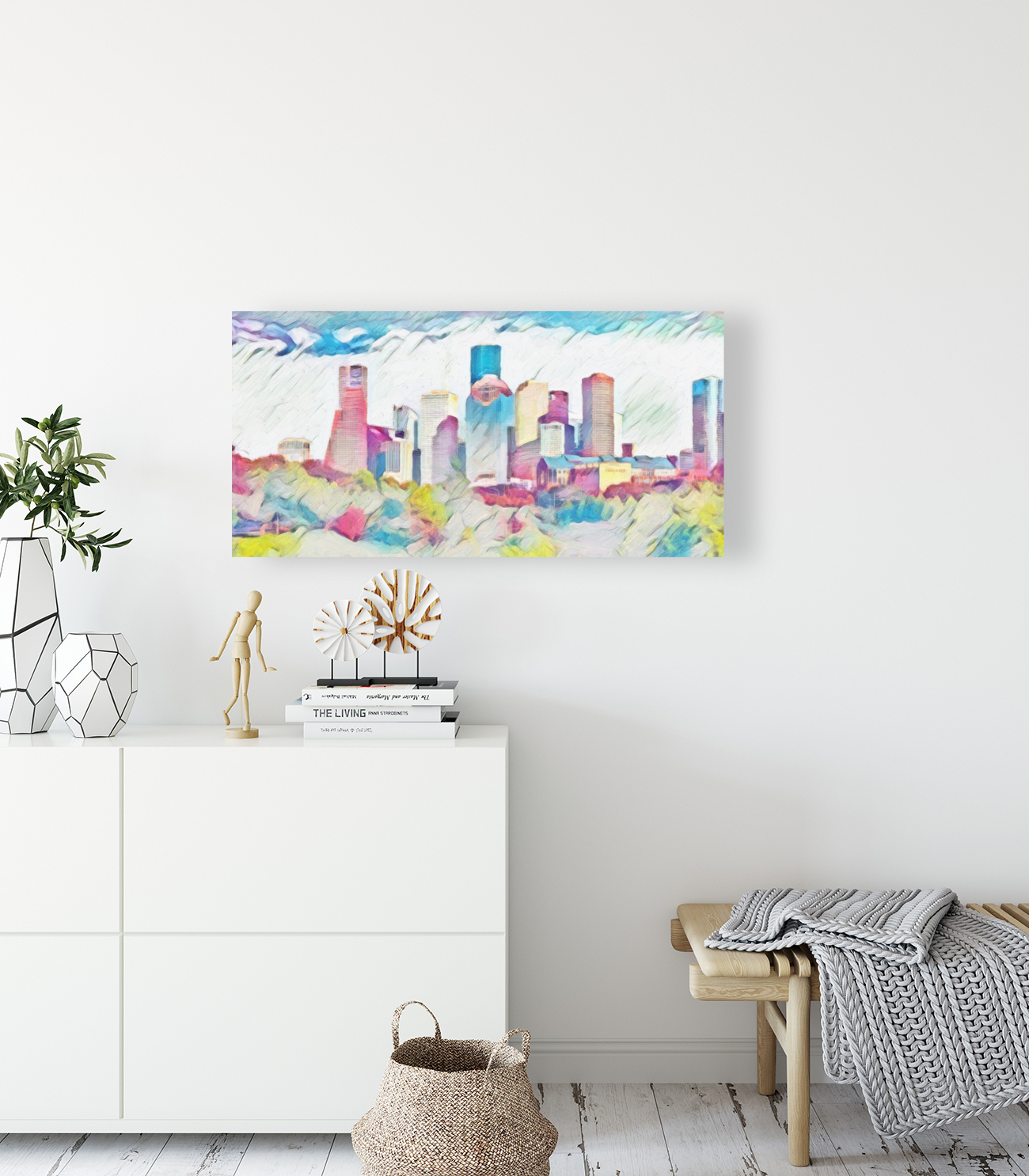 Houston Skyline Present Reproduction