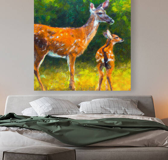 Doe and Fawn I by aiddia