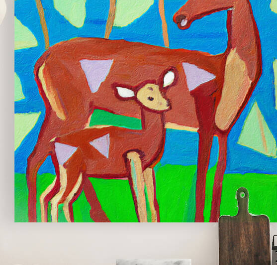 Doe and Fawn II by aiddia
