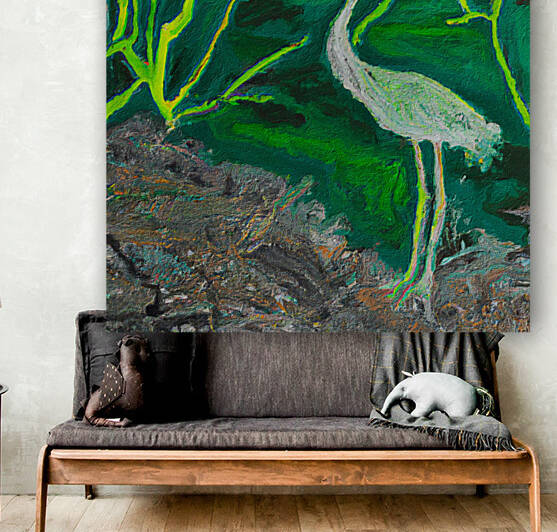 Crane in the Mangroves by aiddia