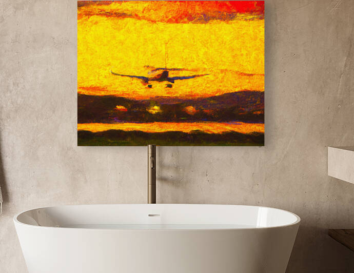 Landing at Sunset by aiddia