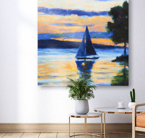 Sailboat on Moosehead Lake by aiddia