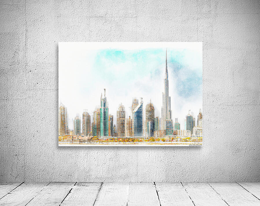 Dubai Skyline Wall Preview