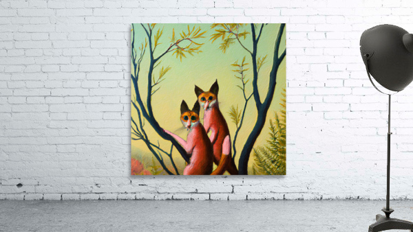 Two Foxes II Wall Preview