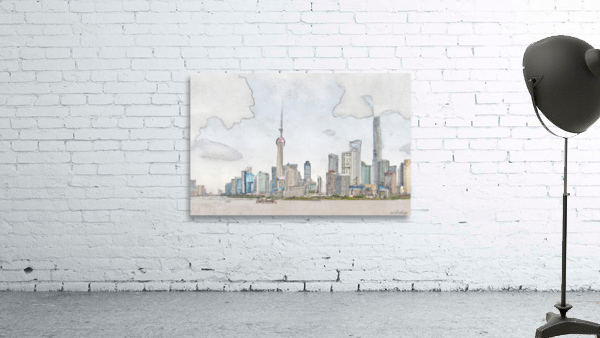 Shanghai Skyline Wall Preview