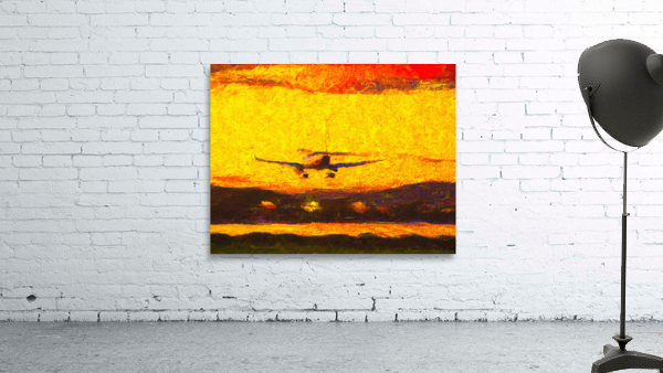 Landing at Sunset Wall Preview