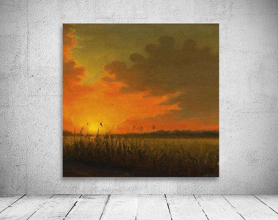 Cornfield at Sunset IV Wall Preview