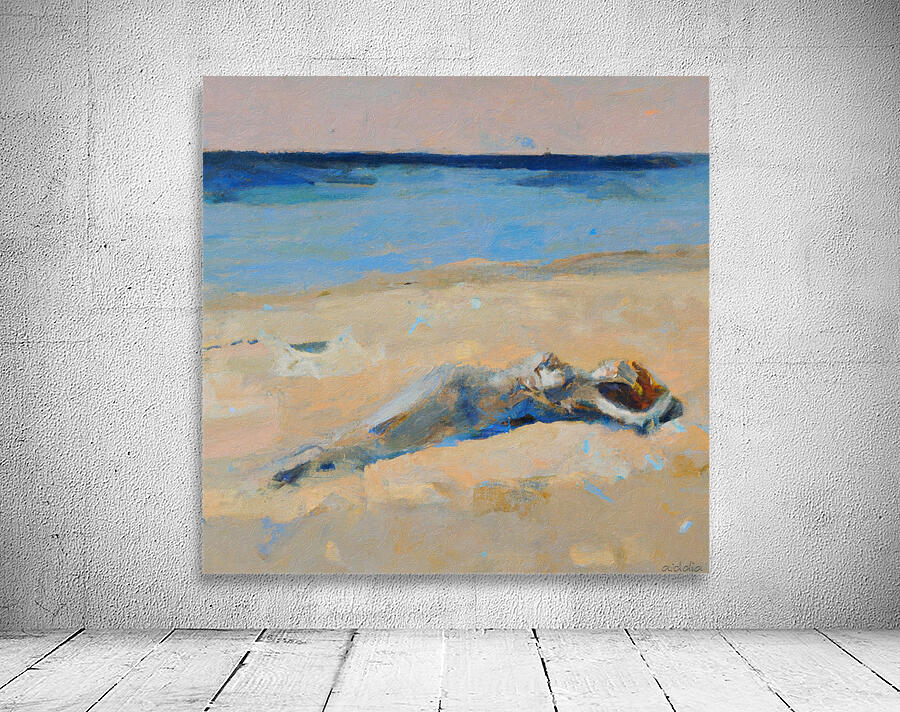Sunbathing on the Beach Wall Preview