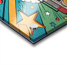 a pop art inspired wall art with bright comic sty Acrylic print