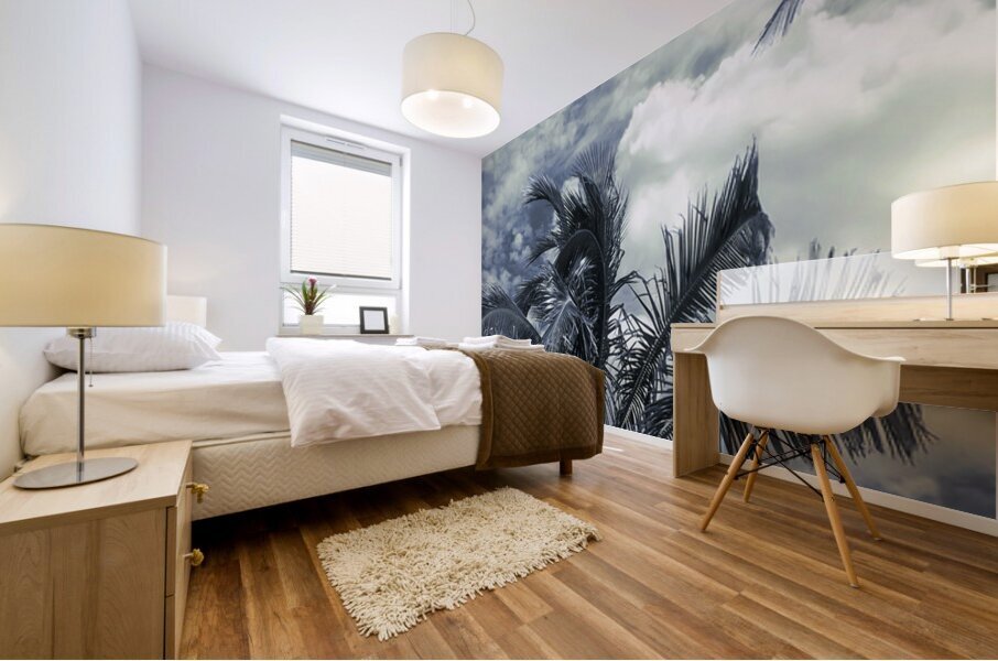 Wispy Palms Mural print