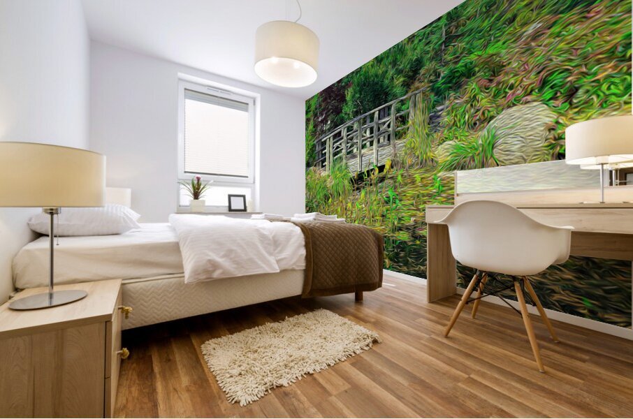 Peaceful Bridge Mural print