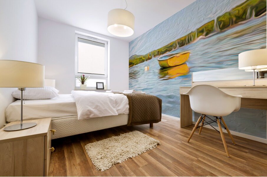 The Yellow Boat Mural print