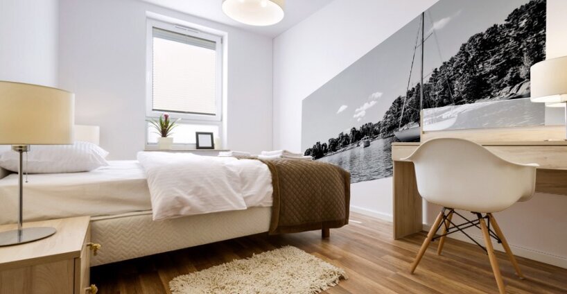 Moored Boats Mural print