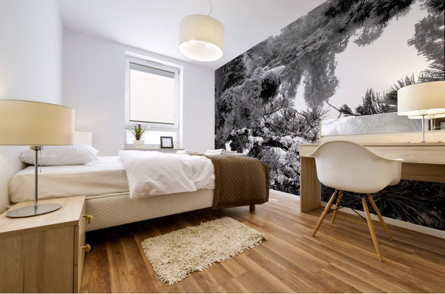 The Mossy Pines Mural print