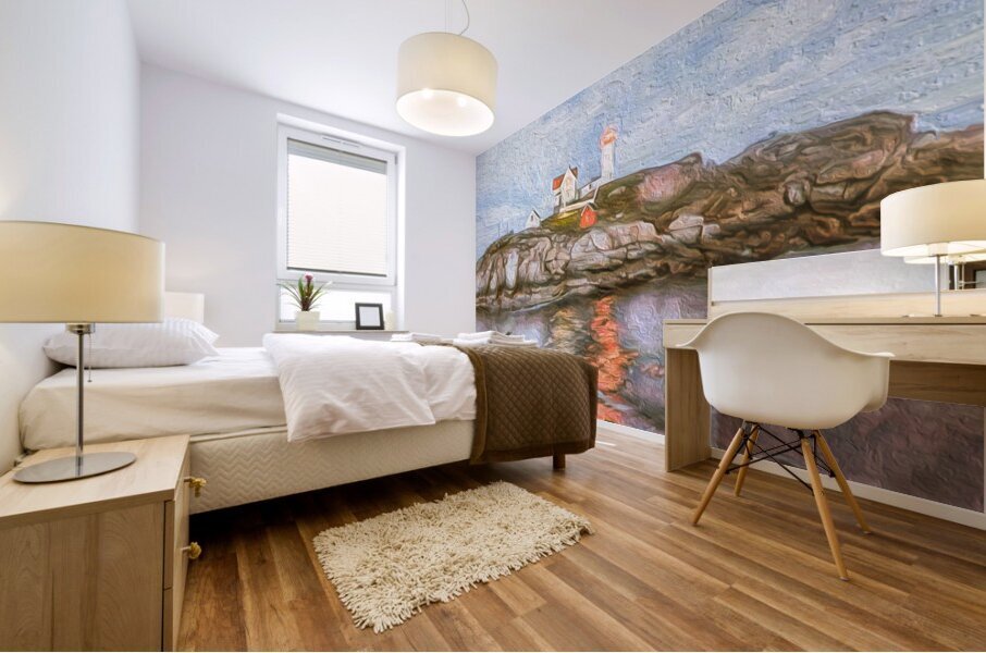 Nubble Light at Dusk Mural print