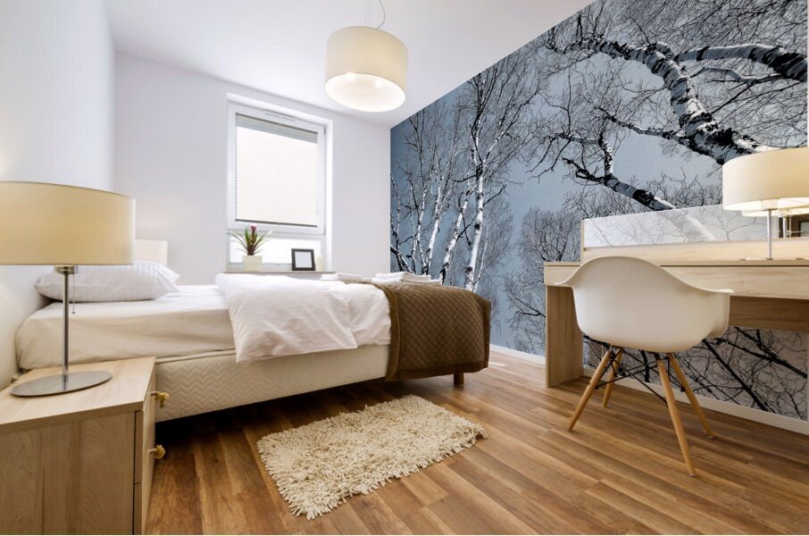 The Birches Mural print