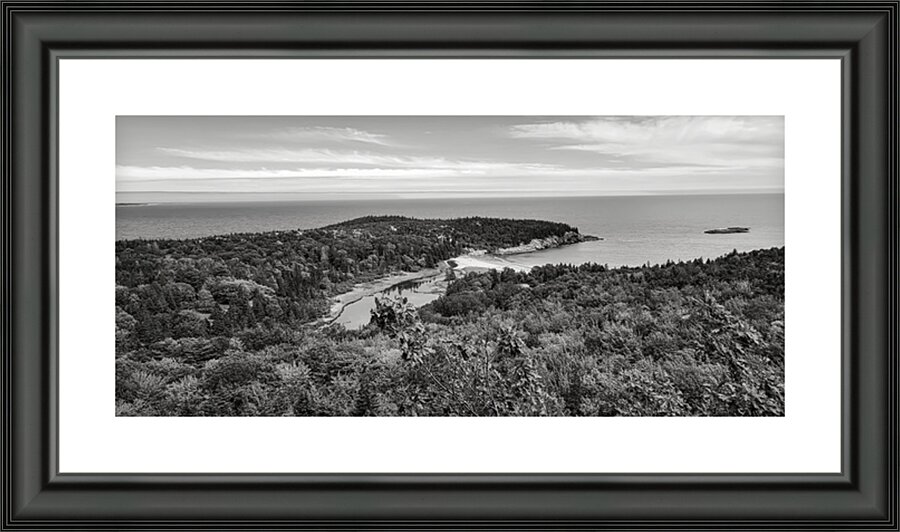 Overlooking Sand Beach Picture Frame print