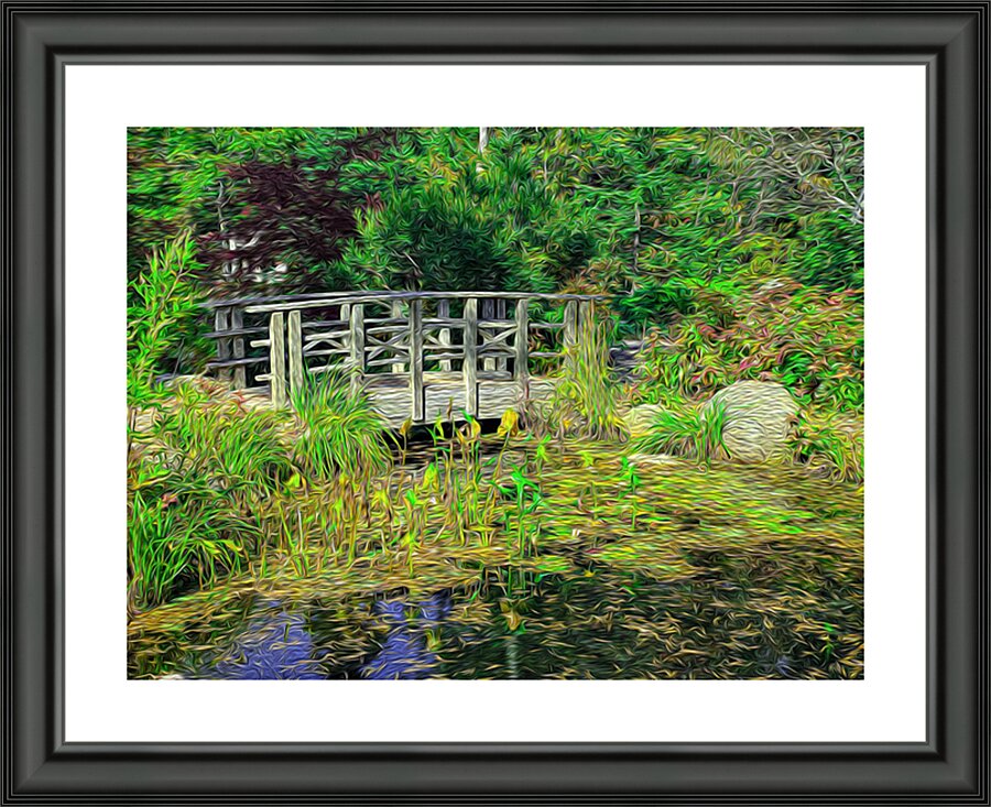 Peaceful Bridge Picture Frame print