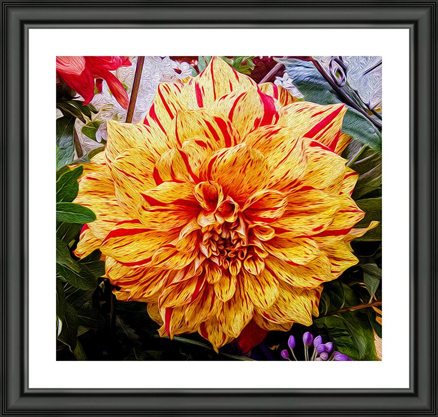 Flaming Petals Impression et Cadre photo
