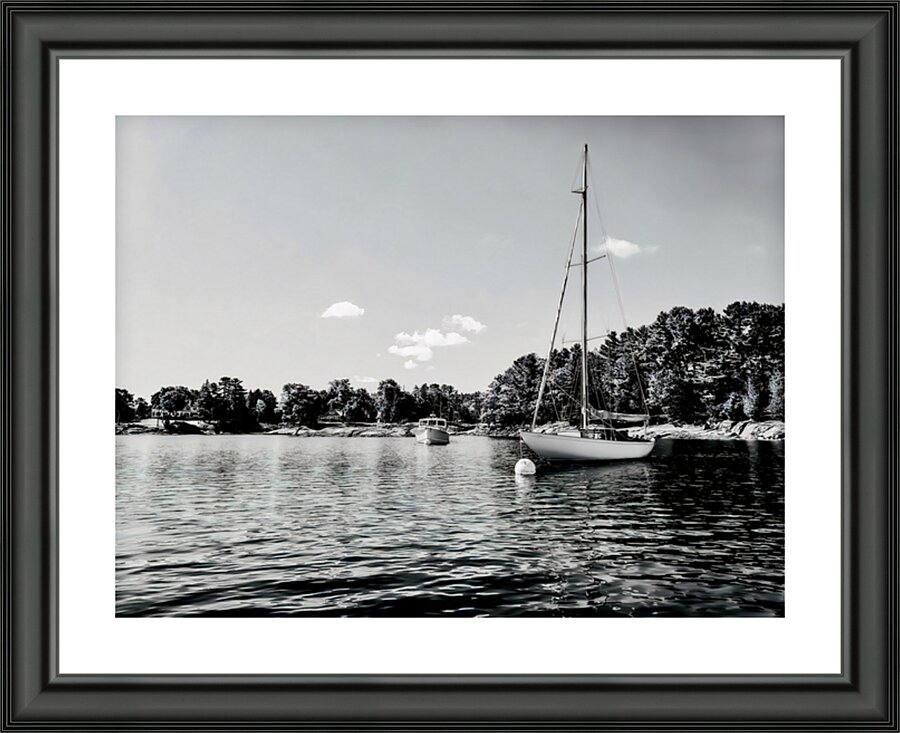 Moored Boats Picture Frame print