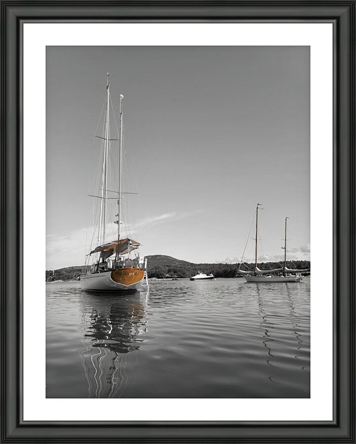 Mountain View From The Bay Picture Frame print
