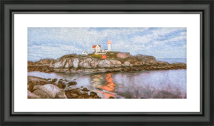 Nubble Light at Dusk Picture Frame print
