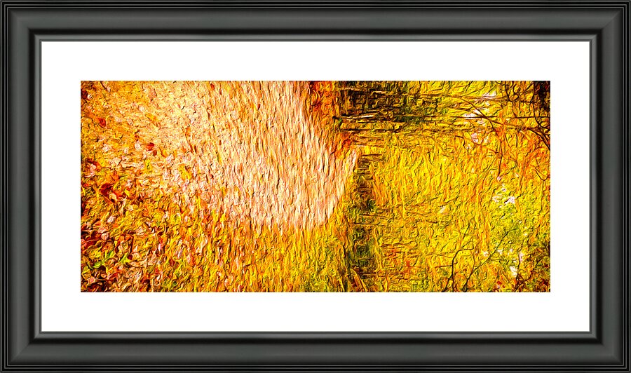 A Fall Country Lane Picture Frame print