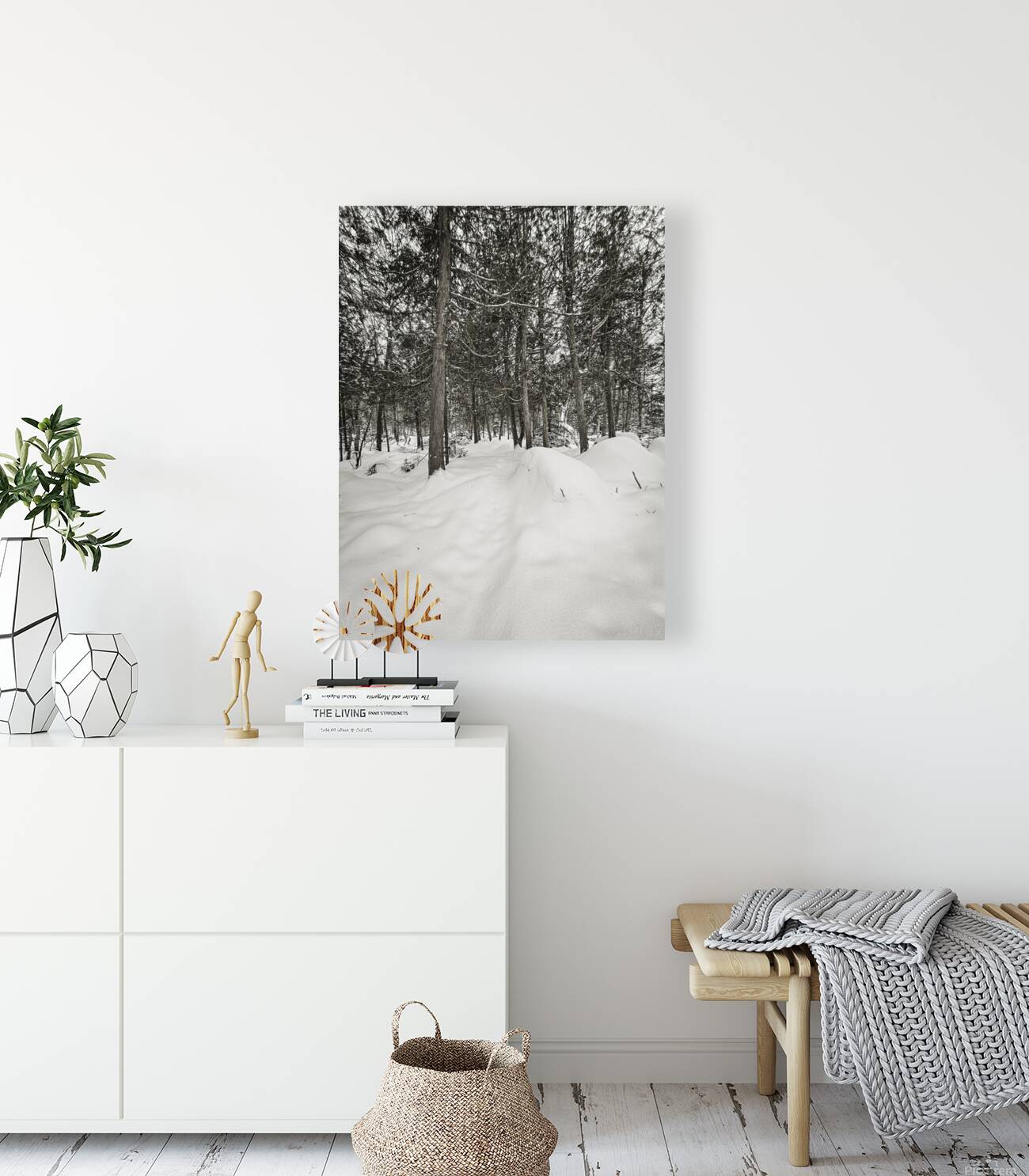 Winter Through The Trees Reproduction