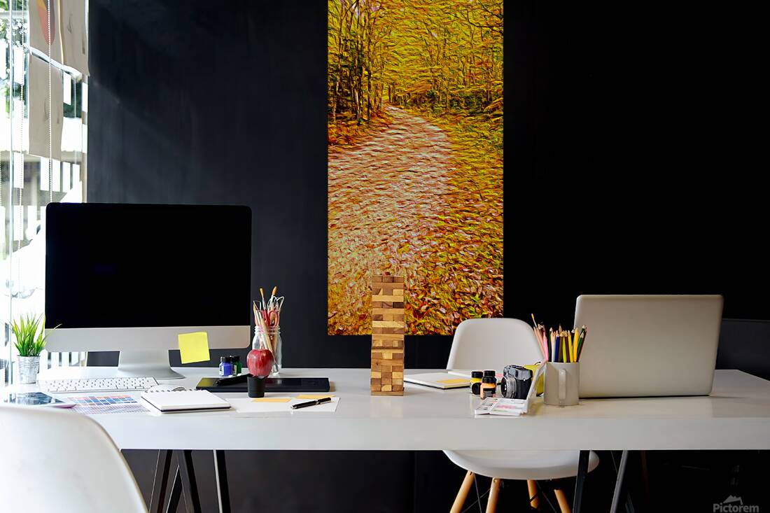A Fall Country Lane Reproduction