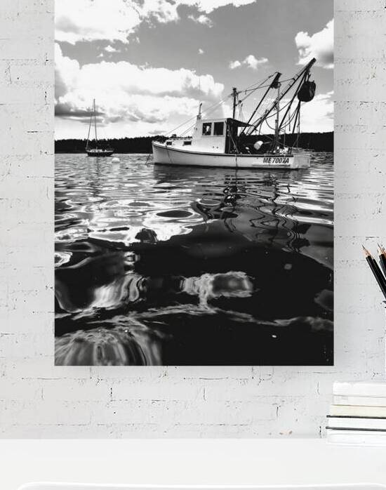 Work Boat Black n White by Blaine Stoner