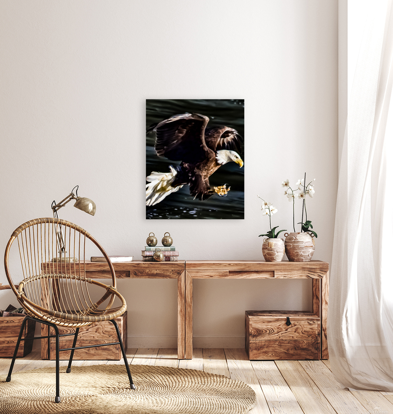 Bald Eagle fishing  Reproduction