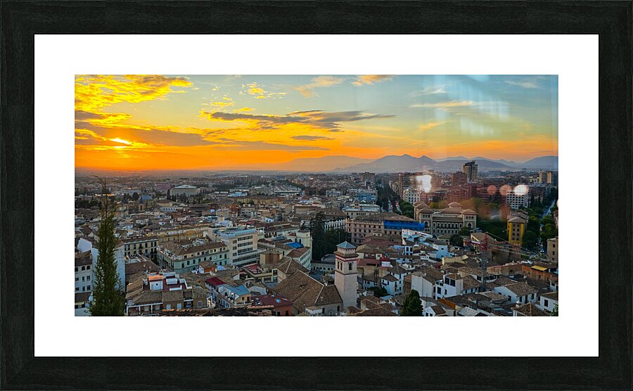 Granada at Sunset Picture Frame print