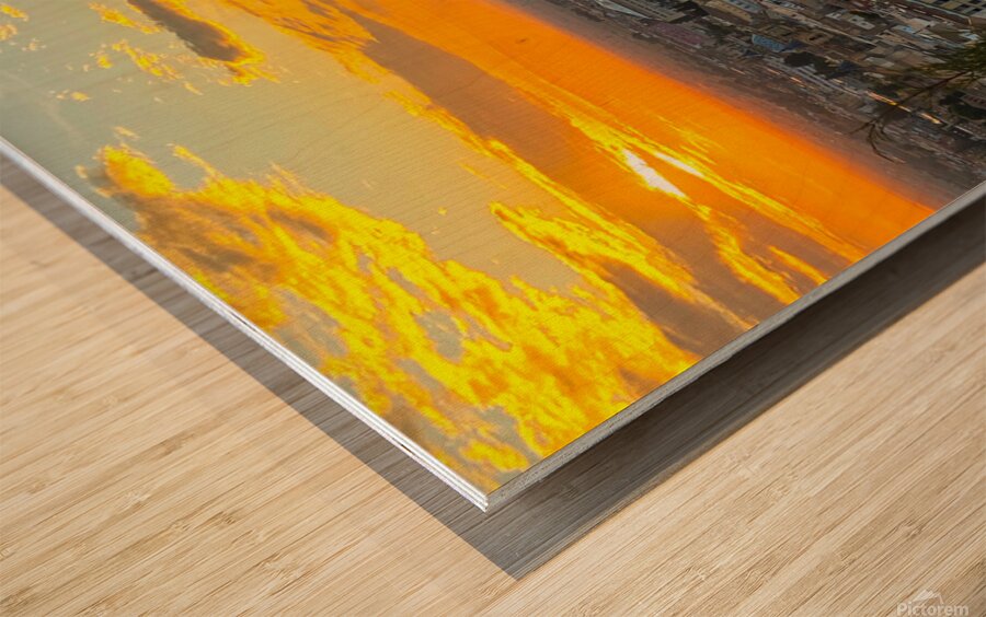 Granada at Sunset Wood print