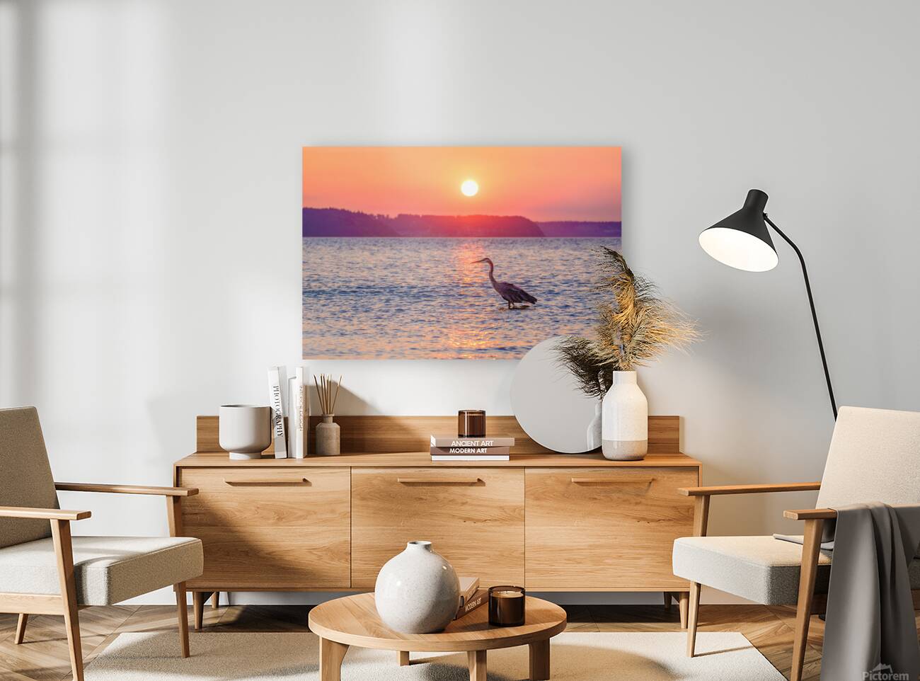 Blue Heron Sunrise Reproduction