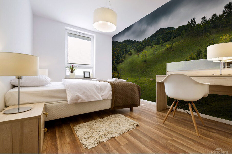 Moody Greens Mural print