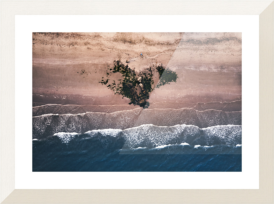 Wild beach Picture Frame print