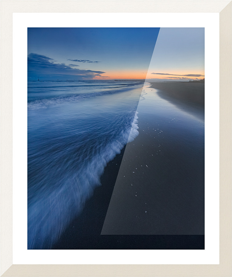 Bluish waves Picture Frame print