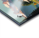 openart a painting of a lake with a house  Acrylic print